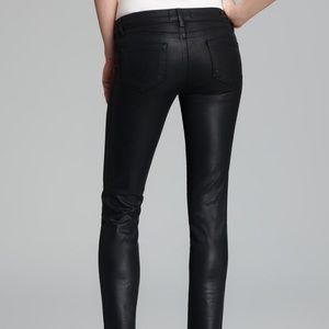 PAIGE Verdugo Skinny Black Faux Leather